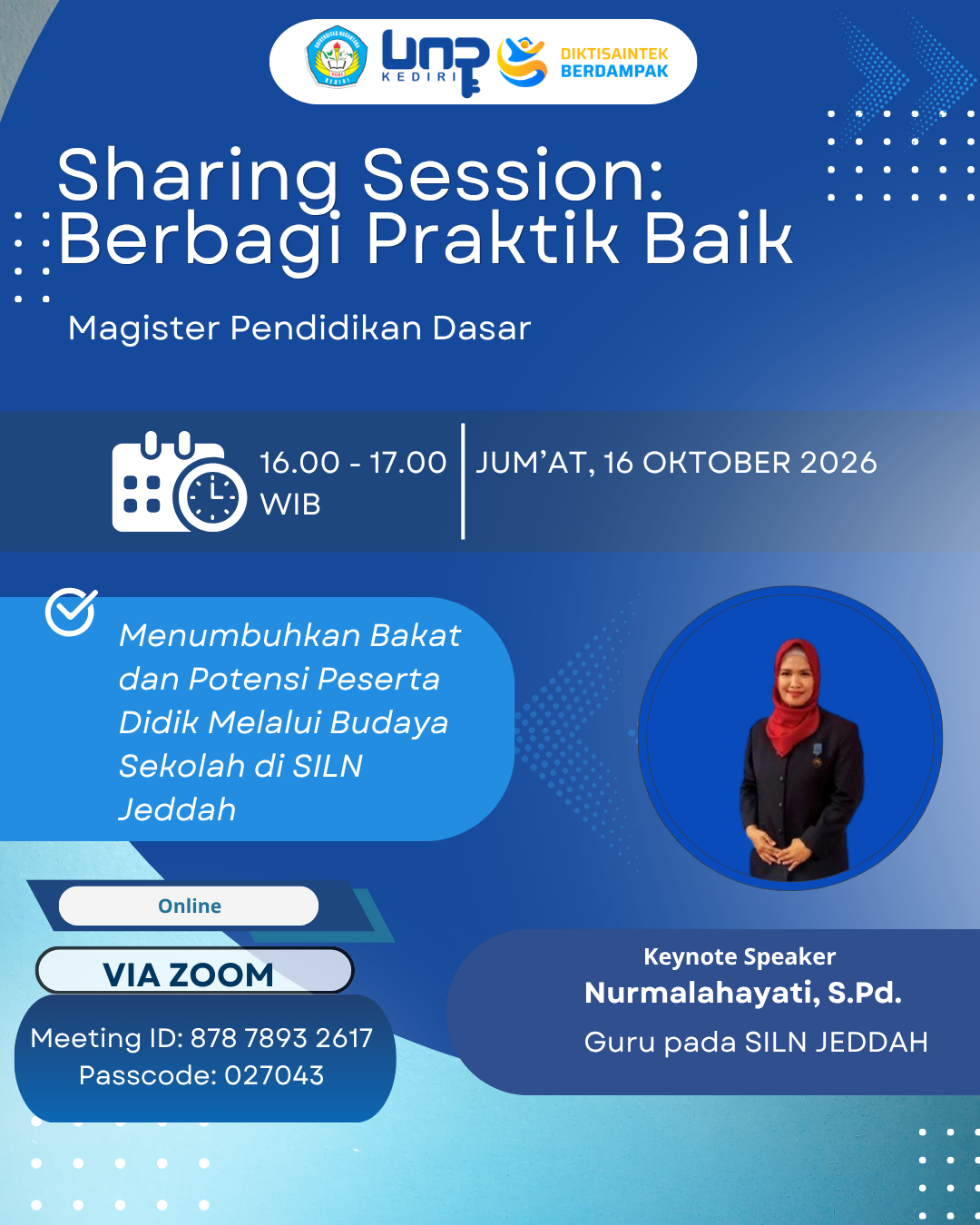 Sharing Session: Berbagi Praktik Baik Prodi Magister Pendidikan Dasar